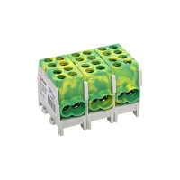 Распределительная клемма EKF КСР с двойным винтом 2x25/2x16 желто-зеленая PROxima ksr-2.25-2.16-y-green