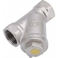 Сетчатый фильтр для газа VALFEX 1/2" ВР/ВР латунный под пломбу никелированный 46Б5фт VF.193.LN0.012.Bir