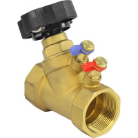 Балансировочный латунный клапан DN.ru КБЛР Ду40 Ру16, муфтовый D080-00509