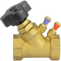 Балансировочный латунный клапан DN.ru КБЛР Ду40 Ру16, муфтовый D080-00509