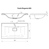 Раковина Paola Elegante 800