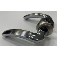 Дверная ручка MORELLI MH-02 SN/CP Палаццо цвет - белый никель/хром 9010635