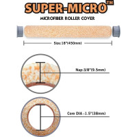 Валик Rollingdog SUPER-MICRO 457мм, ворс 9.5мм, для бюгеля 10мм, микрофибра арт. 00395