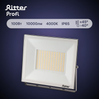 Светодиодный прожектор RITTER серия PROFI 230В 100 Вт 4000К 10000Лм IP65 черный 53419 2