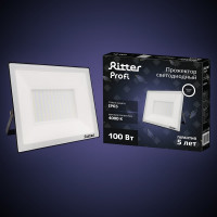 Светодиодный прожектор RITTER серия PROFI 230В 100 Вт 4000К 10000Лм IP65 черный 53419 2