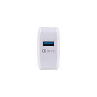 Быстрое зарядное устройство SONNEN сетевое (220 В), USB QC 3.0 18 Вт, 3 А, белое, 455506
