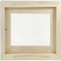 Форточка в парную Банная линия 50x50 см, липа, двойное стекло, ручка, затвор, петли в комплекте 12-988