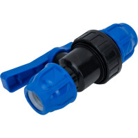 Компрессионный шаровой кран ПНД TEBO 20x20 T-ПНД.Кш.0.20-20.CN