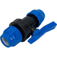 Компрессионный шаровой кран ПНД TEBO 20x20 T-ПНД.Кш.0.20-20.CN