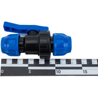 Компрессионный шаровой кран ПНД TEBO 20x20 T-ПНД.Кш.0.20-20.CN