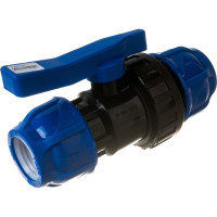 Шаровой компрессионный кран TEBO ПНД 32x32 T-ПНД.Кш.0.32-32.CN