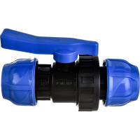 Шаровой компрессионный кран TEBO ПНД 32x32 T-ПНД.Кш.0.32-32.CN