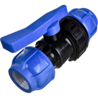 Шаровой компрессионный кран TEBO ПНД 32x32 T-ПНД.Кш.0.32-32.CN