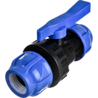 Шаровой компрессионный кран TEBO ПНД 32x32 T-ПНД.Кш.0.32-32.CN