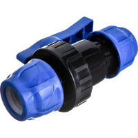 Компрессионный шаровой кран ПНД TEBO 25x25 T-ПНД.Кш.0.25-25.CN