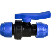 Компрессионный шаровой кран ПНД TEBO 25x25 T-ПНД.Кш.0.25-25.CN