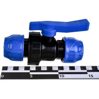 Компрессионный шаровой кран ПНД TEBO 25x25 T-ПНД.Кш.0.25-25.CN