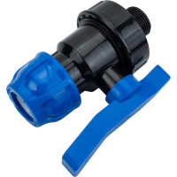 Шаровой компрессионный кран TEBO ПНД 25x3/4" нар. резьба T-ПНД.Кш.5.25-34.CN