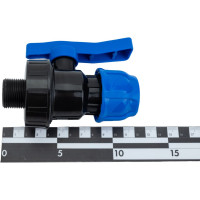 Шаровой компрессионный кран TEBO ПНД 25x3/4" нар. резьба T-ПНД.Кш.5.25-34.CN