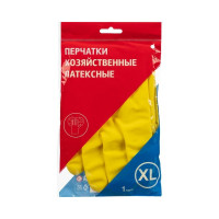 Латексные перчатки ООО Комус желтые, р. 10, XL 1297210