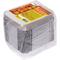 Алюминиевая форма для выпечки и хранения LAIMA с крышкой, 490 мл, комплект 50 шт, 150x124 мм 607799