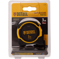 Рулетка Denzel 3 м, 16 мм, двухкомпонентный корпус, магнитный обрезиненный зацеп 31530