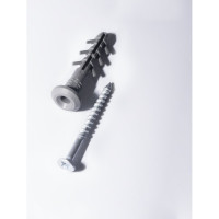 Дюбель с ударным шурупом Крепежные системы МВИС дюбель-гвоздь с усами, 6x40 мм, полипропилен, буртик, 100 шт. ДБМ0640Б