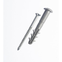 Дюбель с ударным шурупом Крепежные системы МВИС дюбель-гвоздь с усами, 6x60 мм, полипропилен, буртик, 100 шт. ДБМ0660Б