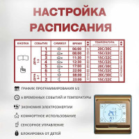 Терморегулятор для тёплого пола ТеплоСофт сенсорный E91.716 золотой 91716/золотой