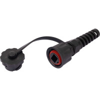 Индустриальный коннектор NIKOMAX RJ45/8P8C категория 6, 50мкд, экранированный, IP67, черный NMC-RJ88RA50SE3-IS-BK