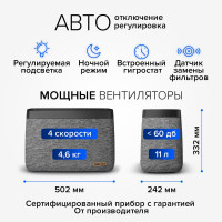 Увлажнитель воздуха традиционный Stadler Form Karl big, без белого налета с функцией умного дома Smart Home, K-006