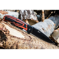 Складной нож Kizlyar Supreme Prime cталь D2, Black Titanium, рукоять из G10 4650065056014