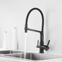 Смеситель для кухни ROSE с подключением к фильтру питьевой воды, черный R658H