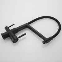 Смеситель для кухни ROSE с подключением к фильтру питьевой воды, черный R658H