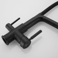 Смеситель для кухни ROSE с подключением к фильтру питьевой воды, черный R658H