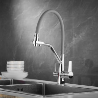 Смеситель для кухни ROSE с подключением к фильтру питьевой воды, хром R558