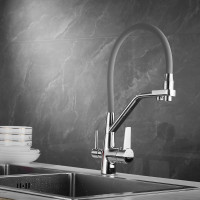 Смеситель для кухни ROSE с подключением к фильтру питьевой воды, хром R558