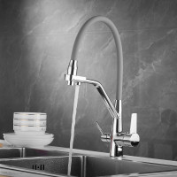 Смеситель для кухни ROSE с подключением к фильтру питьевой воды, хром R558