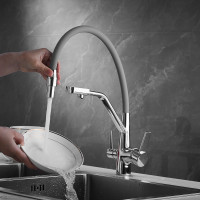 Смеситель для кухни ROSE с подключением к фильтру питьевой воды, хром R558