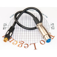 Переход XLR гнездо - RCA гнездо Pro Legend позолоченные контакты с кабелем 0.3м, PL2289