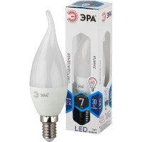 Светодиодная лампа ЭРА LED BXS-7W-840-E14 диод, свеча на ветру, нейтр Б0028483