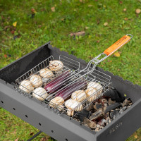 Решетка-гриль PALISAD Camping 260x320x65 мм, объемная хромированная 69554