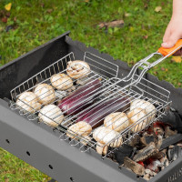 Решетка-гриль PALISAD Camping 260x320x65 мм, объемная хромированная 69554