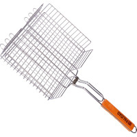 Решетка-гриль PALISAD Camping 260x320x65 мм, объемная хромированная 69554