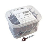 Кровельный саморез Качественный КРЕПЕЖ красное вино RAL 3005, 4.8х51 мм, 95 шт 0500133 КЧ