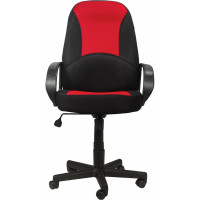 Компьютерное офисное кресло руководителя BRABIX City EX-512, с подлокотниками, кожзам, ткань 531408