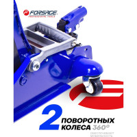 Подкатной домкрат с поворотной ручкой Forsage 2т, 180 градусов, h min 105 мм, h max 350 мм F-TH22010(6309)