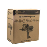 Слесарные поворотные тиски КОБАЛЬТ настольные, ширина губок 100 мм 790-267