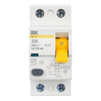 Выключатель дифференциального тока IEK 2п 32A 100mA тип AC ВД1-63 ИЭК MDV10-2-032-100