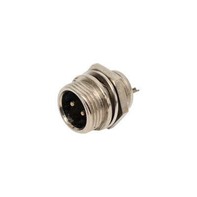 Разъем MIC12 2P штекер Pro Legend металл на корпус, PL2220